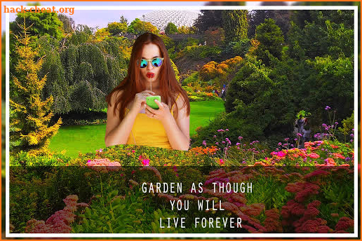 Garden Photo Frame : Affection, Scenery, Caption screenshot