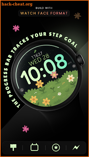 Garden Steps floral watch face screenshot