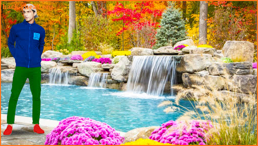 Garden Waterfall Photo Editor screenshot