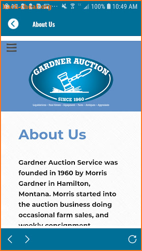 Gardner Auction screenshot