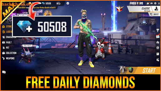 Garena Fire MAX : Free Diamonds, Elite Pass & Alok screenshot