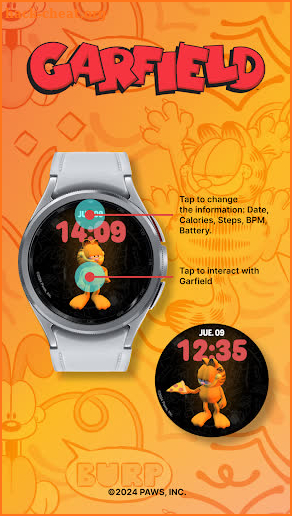 Garfield Rules - 3D Watch Face screenshot