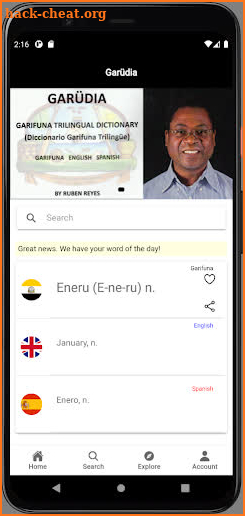 Garifuna Dictionary screenshot