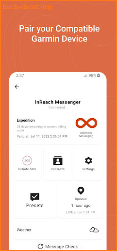 Garmin Messenger™ screenshot