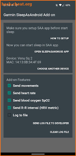 Garmin Sleep Advanced screenshot