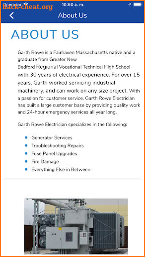 Garth Rowe Electrician screenshot