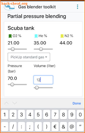 Gas blender toolkit screenshot