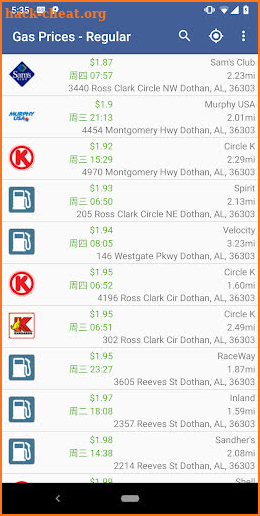 Gas Prices screenshot