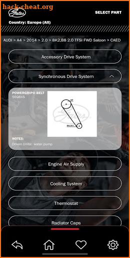 Gates Automotive Catalogue screenshot