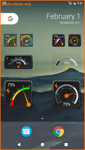 Gauge Battery Widget screenshot