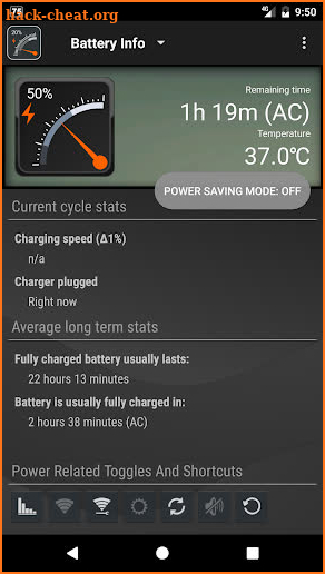 Gauge Battery Widget screenshot