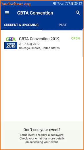 GBTA Convention 2019 screenshot