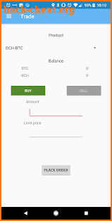 gCryptoTrade - GDAX trading app screenshot