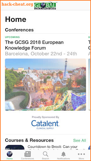 GCSG Conference App screenshot