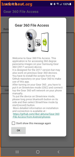 Gear 360 File Access & Stitcher screenshot