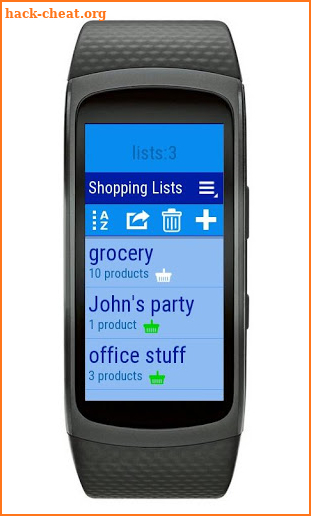Gear Fit2 Shopping Lists screenshot