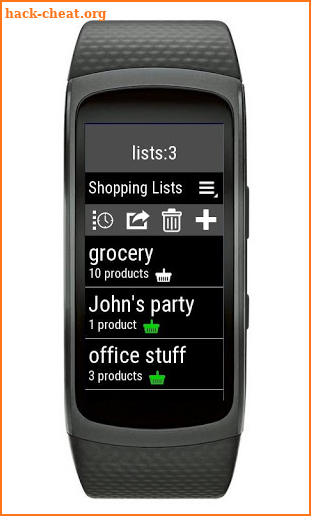 Gear Fit2 Shopping Lists screenshot