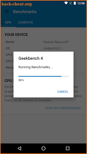 Geekbench 4 screenshot