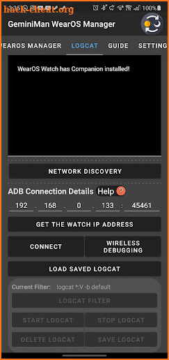 GeminiMan WearOS Manager screenshot