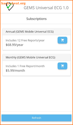 GEMS Universal ECG screenshot