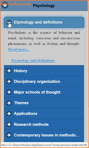 General Psychology screenshot