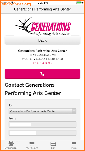 Generations Performing Arts Center screenshot