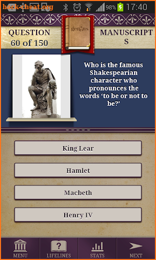 Genius Literature Quiz screenshot