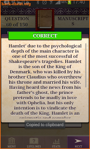 Genius Literature Quiz screenshot