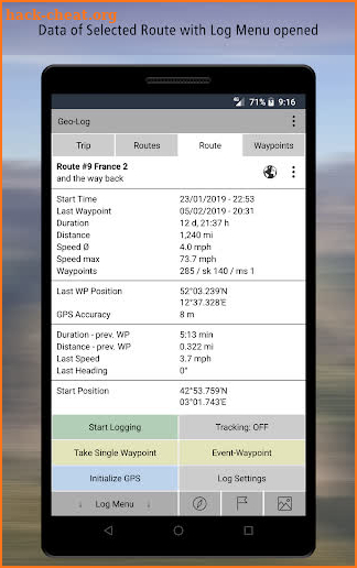 Geo-Log - GPS Logger & Notebook screenshot