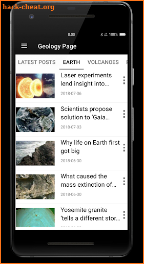 Geology Page screenshot