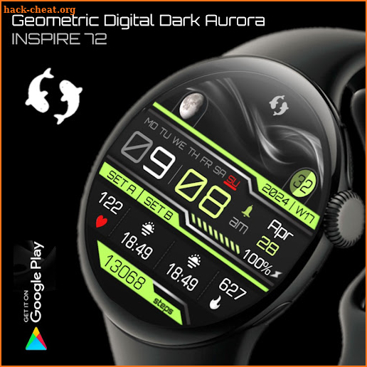 Geometric Digital Aurora IN72 screenshot