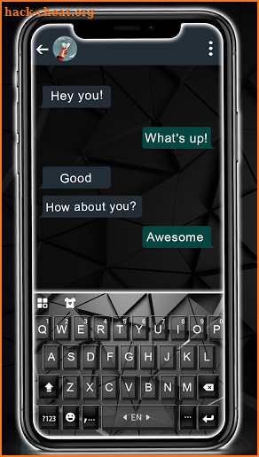 Geometric Grey SMS Keyboard Background screenshot