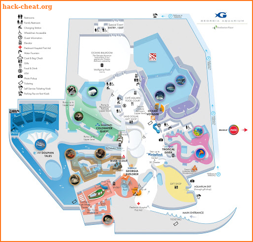 Georgia Aquarium Indoor Map 2019 screenshot
