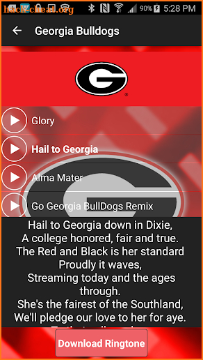 Georgia Bulldogs Ringtones screenshot