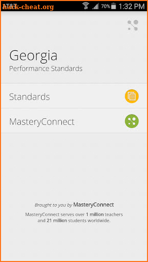 Georgia Performance Standards screenshot