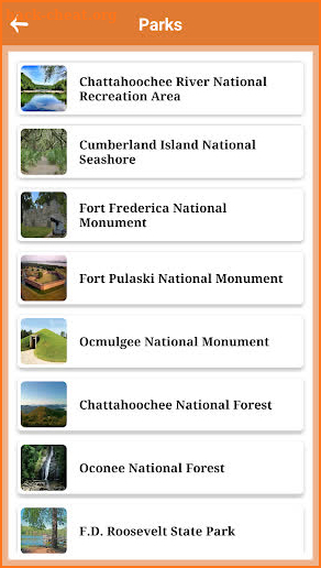 Georgia State and National Parks screenshot