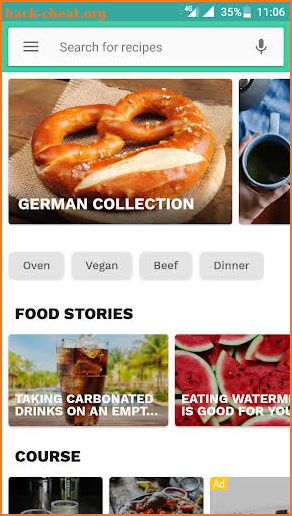 German food recipes screenshot