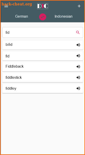 German - Indonesian Dictionary (Dic1) screenshot