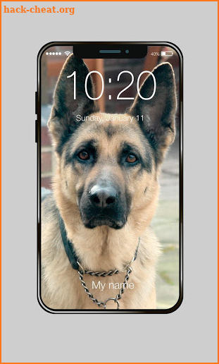 German Shepherd Faithful Dog Lock Screen Password screenshot