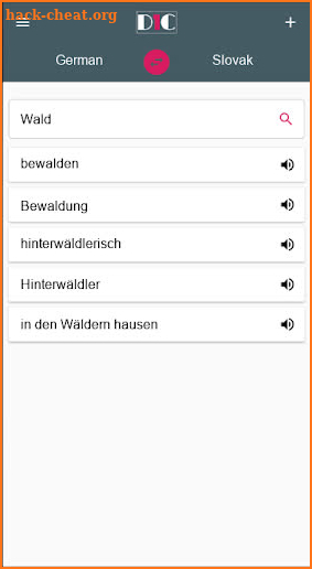 German - Slovak Dictionary (Dic1) screenshot