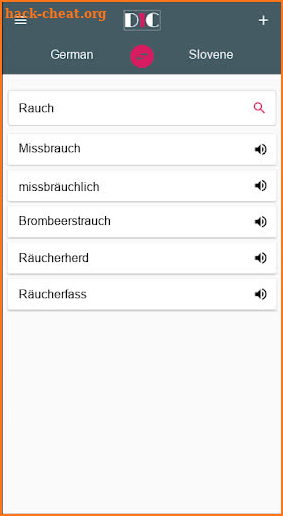 German - Slovene Dictionary (Dic1) screenshot