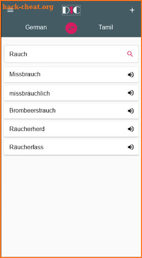 German - Tamil Dictionary (Dic1) screenshot