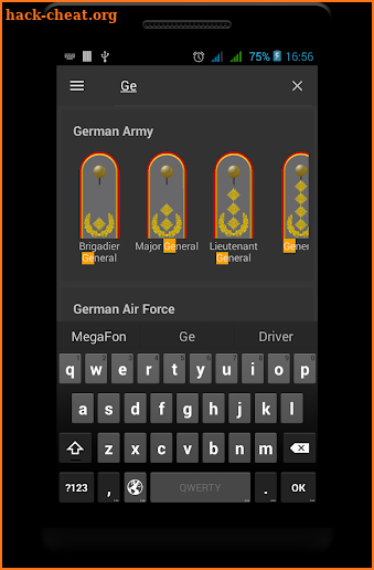 Germany military ranks screenshot