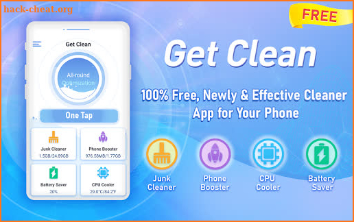 Get Clean - phone booster & battery saver & cooler screenshot