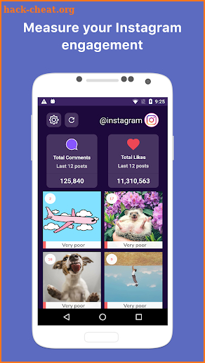 Get Comments and Likes Engagement for Instagram screenshot