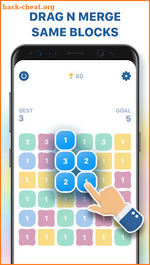 Get Fifty: Drag n Merge Numbers Game, Block Puzzle screenshot