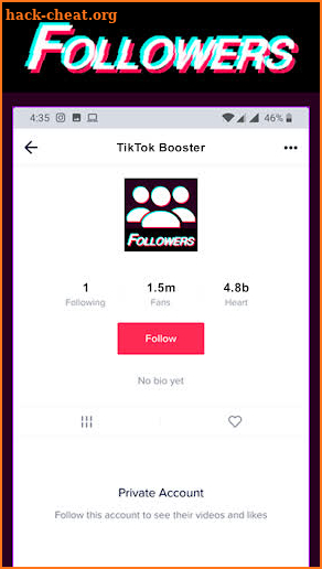 Get new followers on TickTock screenshot