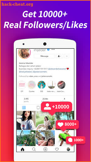 Get Real Followers&Like for instagram by Profile screenshot