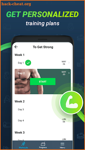 GetFit: Workout exercises & home fitness planner screenshot