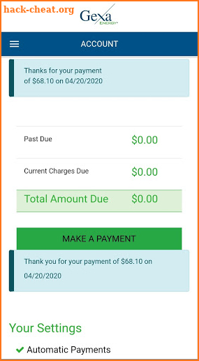 Gexa Energy Optimizer screenshot